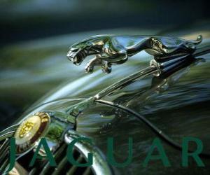Puzle Logo da Jaguar, marca britânica de carros de luxo e carros desportivos