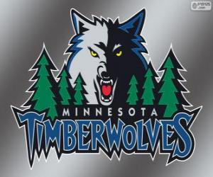 Puzle Logo de Minnesota Timberwolves, time da NBA. Divisão Noroeste, Conferência Oeste