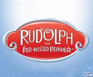 Puzle Logo de Rudolph a Rena do Nariz Vermelho