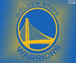 Puzle Logo do Golden State Warriors, equipe da NBA. Divisão do Pacífico, Conferência Oeste