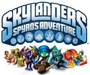 Puzle Logo do video game do dragão Spyro, Skylanders: As aventuras de Spyro