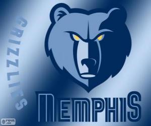 Puzle Logo Memphis Grizzlies equipe da NBA. Divisão Sudoeste, Conferência Oeste