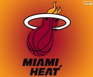 Puzle Logo Miami Heat, time da NBA. Divisão Sudeste, Conferência Leste