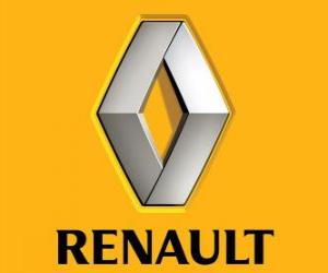 Puzle Logo Renault. Marca de carros francesa