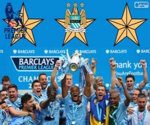 Puzle Manchester City, campeão da Premier League de 2013-2014, liga de futebol da Inglaterra