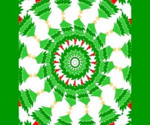 Puzle Mandala com decorações de Natal