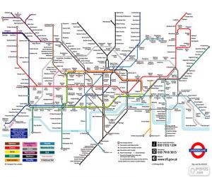 Puzle Mapa do metrô de Londres