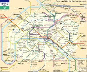 Puzle Mapa do metrô de Paris