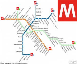 Puzle Mapa do Metrô de Roma