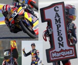 Puzle Marc Marquez Campeão do Mundo de 125 cc 2010