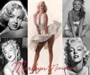 Puzle Marilyn Monroe (1926 - 1962) foi uma modelo e atriz de filme americano