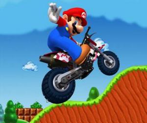 Puzle Mario Bros em uma motocicleta