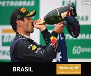 Puzle Mark Webber - Red Bull - Grande Prémio do Brasil 2013, 2º classificado