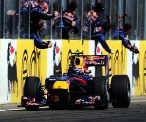 Puzle Mark Webber - Red Bull - Hungaroring, do Grande Prémio da Hungria 2010