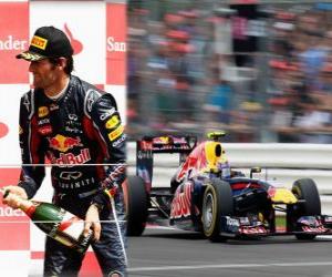 Puzle Mark Webber - Red Bull - Silverstone Grand Prix da Grã-Bretanha (2011) (3 º lugar)