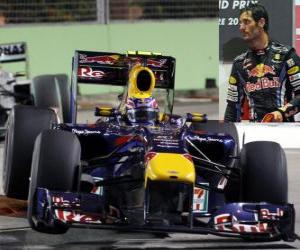 Puzle Mark Webber - Red Bull - Singapore 2010 (3 º lugar)