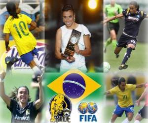 Puzle Marta Vieira da Silva jogador do mundo da Copa do Ano 2010