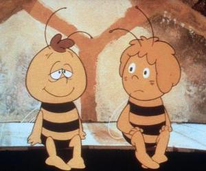 Puzle Maya the Bee e seu amigo Willi