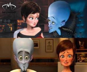 Puzle Megamente ou Megamind e Rosane ou Roxanne