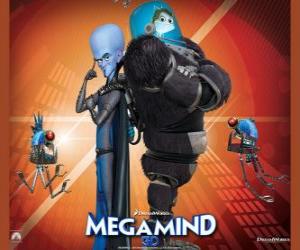 Puzle Megamind ou Megamente com Criado ou Minion, o peixe sábio