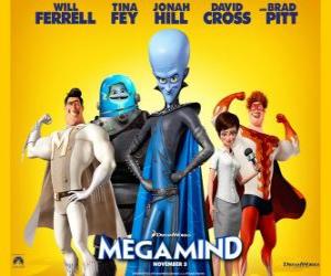 Puzle Megamind ou Megamente personagens principais