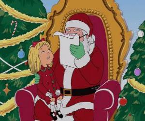 Puzle Menina fala para Papai Noel