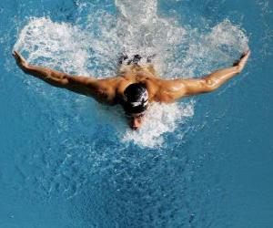 Puzle Michael Phelps nadou
