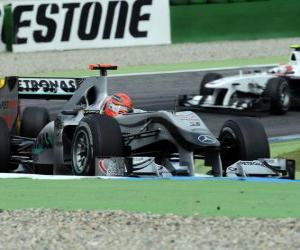 Puzle Michael Schumacher - Mercedes - Hockenheim 2010