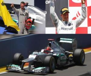 Puzle Michael Schumacher - Mercedes - GP da Europa 2012 (3º classificado)