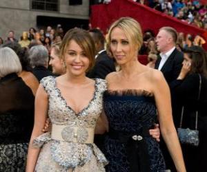 Puzle Miley Cyrus e sua mãe Tish Cyrus