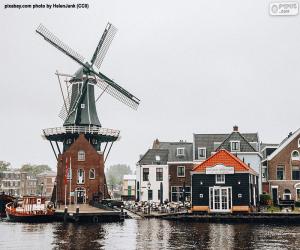 Puzle Moinho Adriaan, Haarlem, Países Baixos