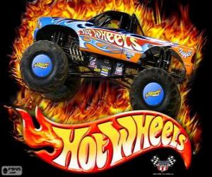 Puzle Monster Truck de Hot Wheels em ação