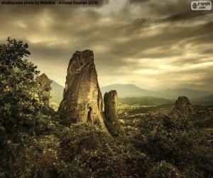 Puzle Montanhas de Metéora, Grécia