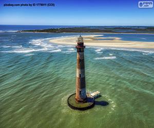 Puzle Morris Island Lighthouse, EUA