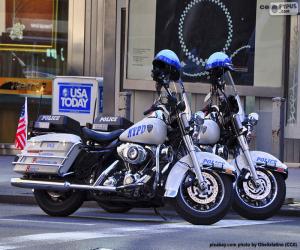 Puzle Motocicletas da Polícia de Nova York