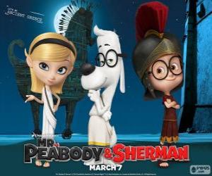 Puzle Mr. Peabody, Sherman e Penny na antiga Grécia