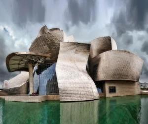 Puzle Museu Guggenheim Bilbao, Museu de Arte Contemporânea, em Bilbao, País Basco, Espanha. Projeto de Frank Gehry