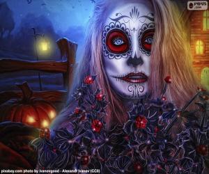 Puzle Máscara gótica de Halloween