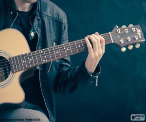 Puzle Músico tocando guitarra