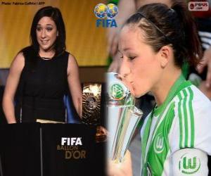 Puzle Nadine Kessler, melhor jogador do mundo do ano de 2014 a FIFA