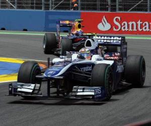 Puzle Nico Hulkenberg - Williams - Valência 2010