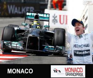 Puzle Nico Rosberg comemora sua vitória no Grand Prix de Monaco 2013