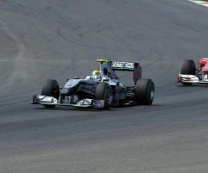 Puzle Nico Rosberg - GP Mercedes - Silverstone 2010