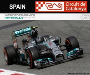 Puzle Nico Rosberg - Mercedes - GP da Espanha 2014, 2º classificado