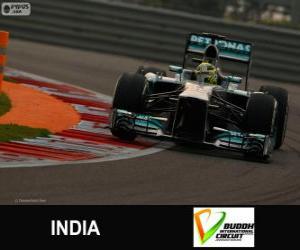 Puzle Nico Rosberg - Mercedes - Grande Prêmio da Índia 2013, 2º classificado