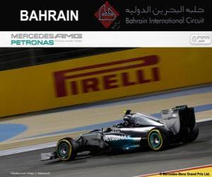 Puzle Nico Rosberg - Mercedes - Grande Prêmio de Bahrain 2014, 2º classificado