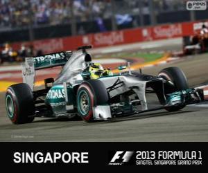 Puzle Nico Rosberg - Mercedes - Singapura, 2013