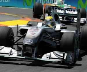 Puzle Nico Rosberg - Mercedes - Valência 2010