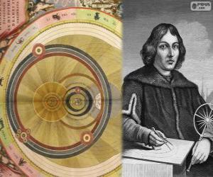 Puzle Nicolau Copérnico (1473-1543), astrônomo polonês que formulou a teoria heliocêntrica do sistema Solar