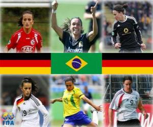 Puzle Nomeada para Melhor Jogador do Ano da FIFA 2010 (Fatmire Bajramaj, Marta Vieira da Silva, Birgit Prinz)